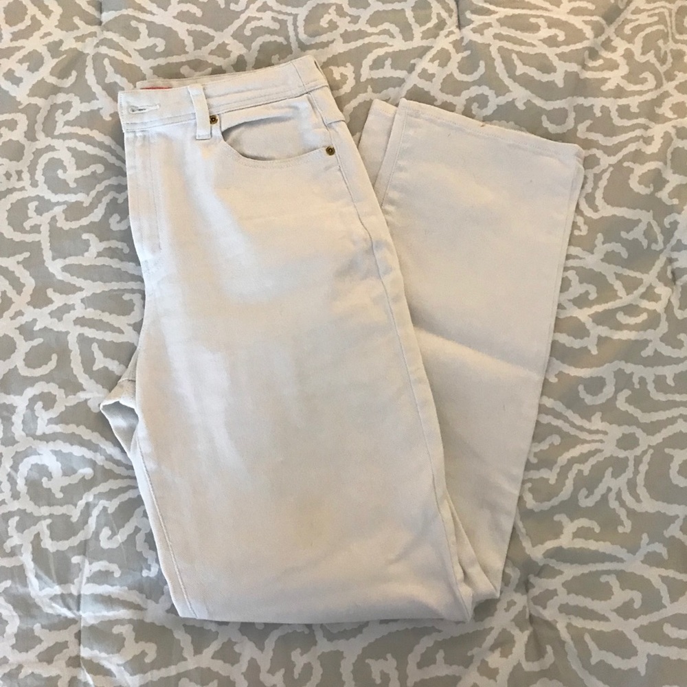 Perfect by Carson Kressley High Rise White Jeans